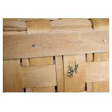 Longaberger Handmade Woven Basket with Fabric Liner