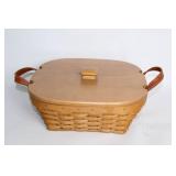 Longaberger Handmade Picnic Basket with Lid
