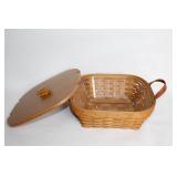 Longaberger Handmade Picnic Basket with Lid