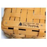 Longaberger Handwoven Basket with Lid and Fabric Liner