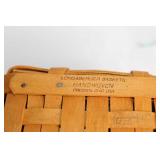 Longaberger Handwoven Basket with Lid and Fabric Liner