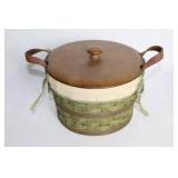 Longaberger WoodCrafts Basket with Lid and Handles