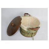 Longaberger WoodCrafts Basket with Lid and Handles