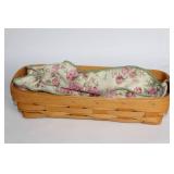 Longaberger Handwoven Basket with Fabric Liner