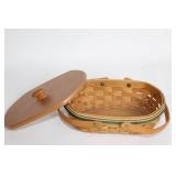 Longaberger 2006 Tree Trimming Basket with Woodcraft Top