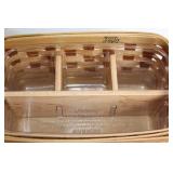 Longaberger Handmade Basket with Divider Insert