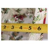 Longaberger Handmade Basket with Holiday Liners and Plastic Protector