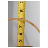 Handwoven Decorative Wooden Basket with Metal Accents