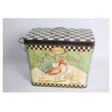 Vintage French Decor Le Coq en PÃ¢te Metal Tin Box