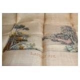 Vintage Philippines Landscape Embroidered Textile Art