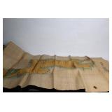 Vintage 1945 Philippines Handwoven Map Tapestry