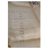 Vintage 1945 Philippines Silk Map Scarf