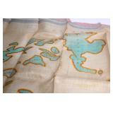 Vintage 1945 Philippines Silk Map Scarf