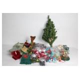 Assorted Holiday Decor Collection with Mini Tree and Ornaments