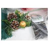 Assorted Holiday Decor Collection with Mini Tree and Ornaments