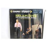 Collection of Vintage Vinyl Records Featuring Belafonte, Soundtracks, and More