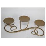 Set of 2 Metal Candle Holders - Holiday and Spiral Design