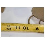 Set of 2 Metal Candle Holders - Holiday and Spiral Design