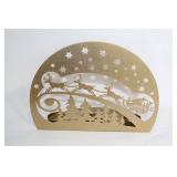 Set of 2 Metal Candle Holders - Holiday and Spiral Design