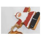 Set of 4 Handcrafted Wooden Santa Ornaments by Norma Elizabeth