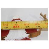 Set of 4 Handcrafted Wooden Santa Ornaments by Norma Elizabeth