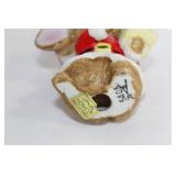Set of 2 Homco Santa Mouse Figurines