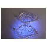 Collection of 12 Clear Glassware Items with Various Designs