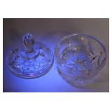 Collection of 12 Clear Glassware Items with Various Designs