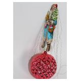 Collection of Vintage Glass Christmas Ornaments with Wire Accents