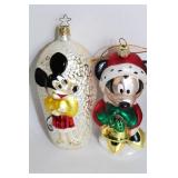 Set of 5 Hand-Painted Glass Christmas Ornaments