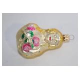 Set of 7 Handcrafted Glass Christmas Ornaments