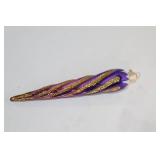 Set of 7 Handcrafted Glass Christmas Ornaments