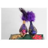 Set of 4 Handcrafted Glass Christmas Ornaments