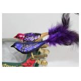 Set of 4 Handcrafted Glass Christmas Ornaments