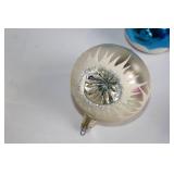 Set of 10 Vintage Handblown Glass Ornaments