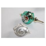 Collection of 10 Vintage Christmas Tree Ornaments with Intricate Designs