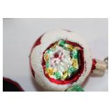 Set of 10 Vintage Glass Christmas Ornaments