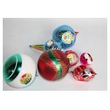 Set of 7 Assorted Vintage Glass Christmas Ornaments