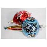 Set of 7 Assorted Vintage Glass Christmas Ornaments