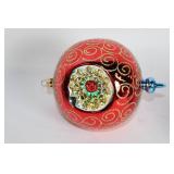 Set of 7 Assorted Vintage Hand-Painted Glass Christmas Ornaments