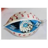 Set of 7 Assorted Vintage Hand-Painted Glass Christmas Ornaments