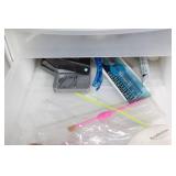Plastic Craft Storage Drawer with Assorted Bead and Craft Supplies