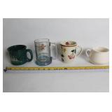 Assorted Set of 4 Vintage Mugs and Cups