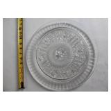 Set of Vintage Glass Serving Bowls and Dessert Plates