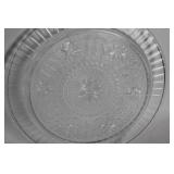 Set of Vintage Glass Serving Bowls and Dessert Plates