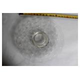 Set of Vintage Glass Serving Bowls and Dessert Plates