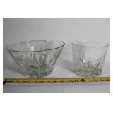 Set of Vintage Glass Serving Bowls and Dessert Plates