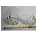 Set of Vintage Glass Serving Bowls and Dessert Plates