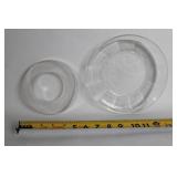 Set of Vintage Glass Serving Bowls and Dessert Plates