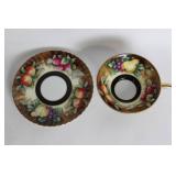 Set of 4 Vintage Porcelain Tea Cup & Saucer Sets with Floral Designs